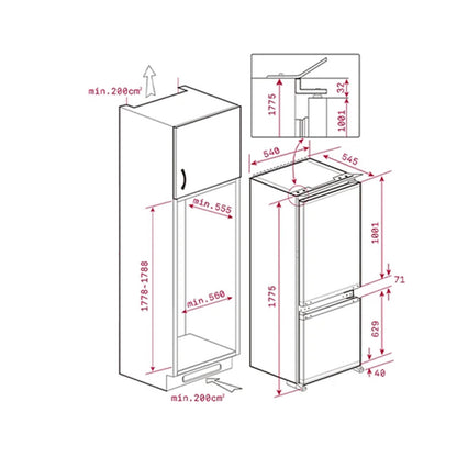 TEKA Refrigerator Built in Bottom Mount No Frost TEKA