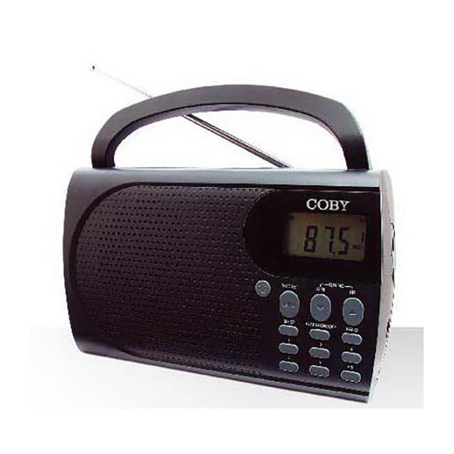 COBY Portable Digital Radio with Alarm Clock Black COBY