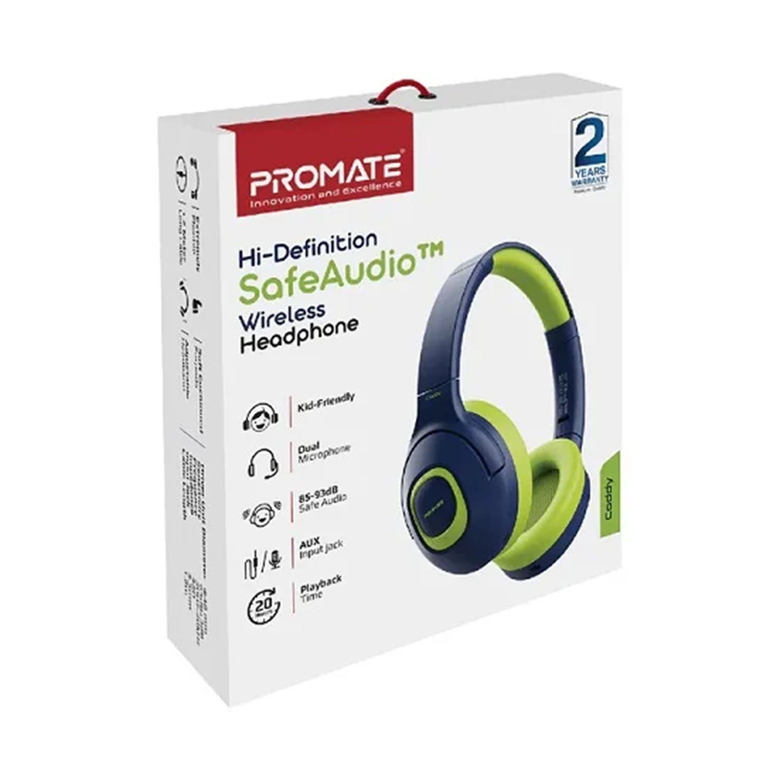 PROMATE Hi-Definition Wireless Headphone Color - Emerald