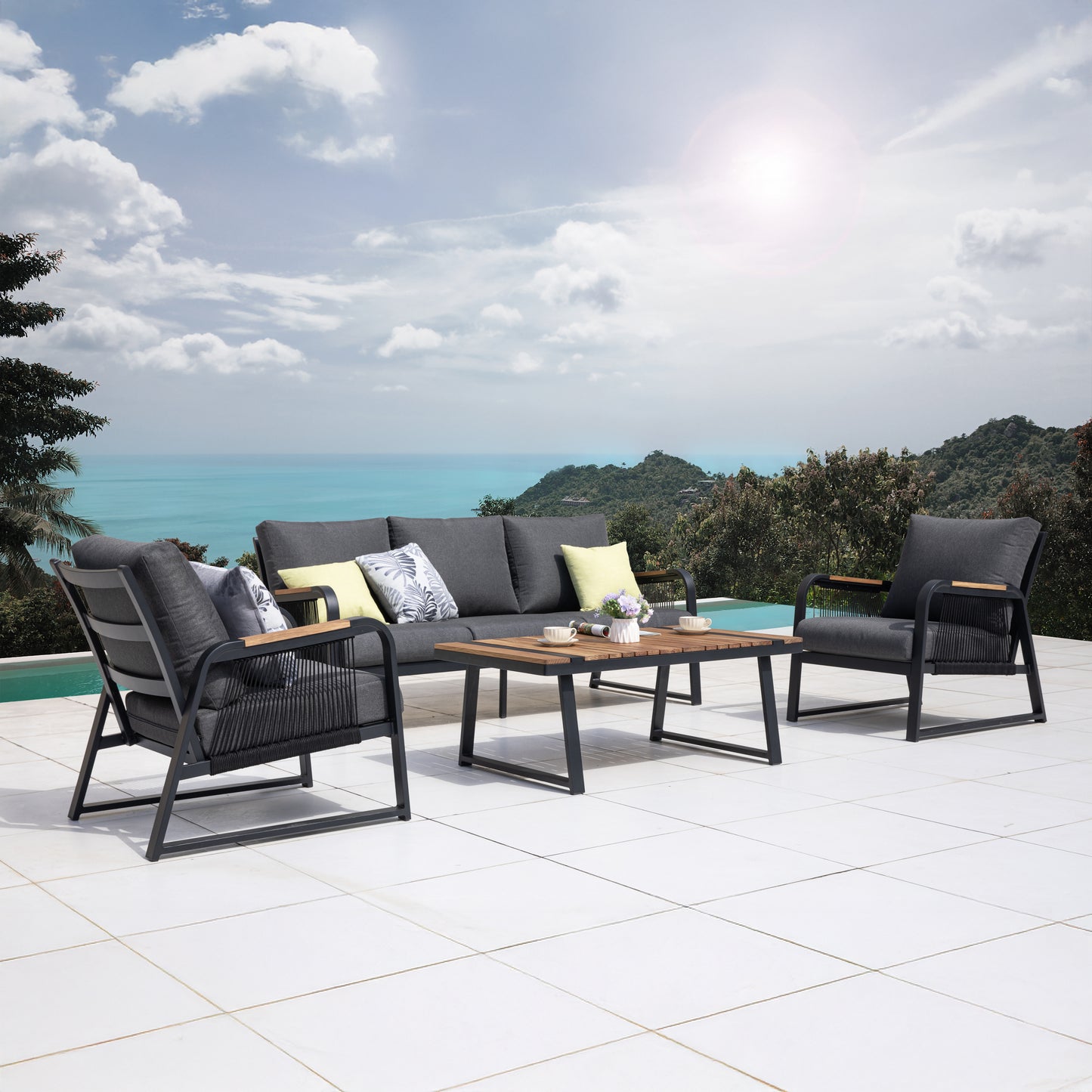 Outdoor Como 5S+Table ELEGANT DESIGN
