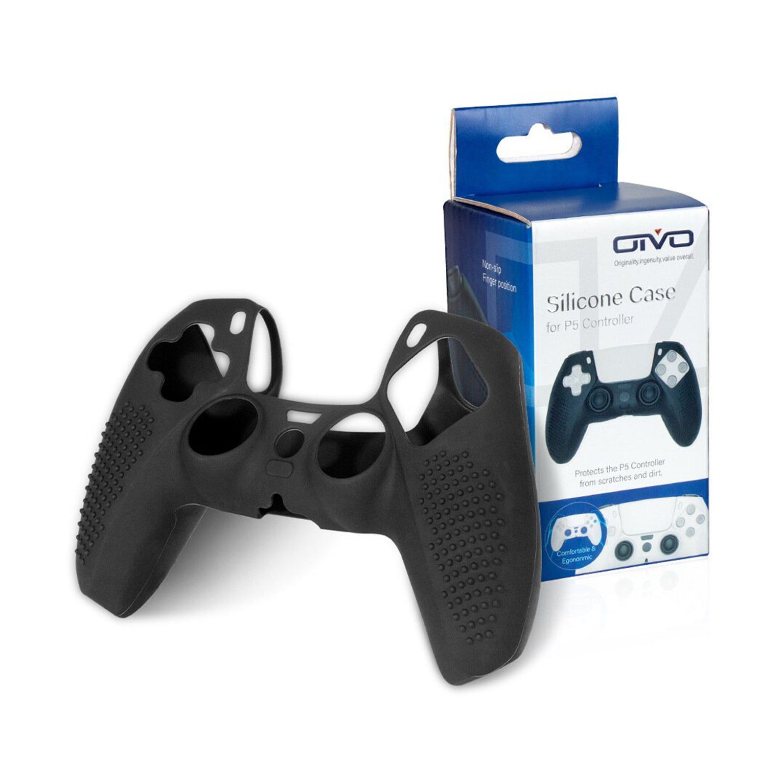 DOBE PS5 Silicone Protective Kit With Analog Grips - Black