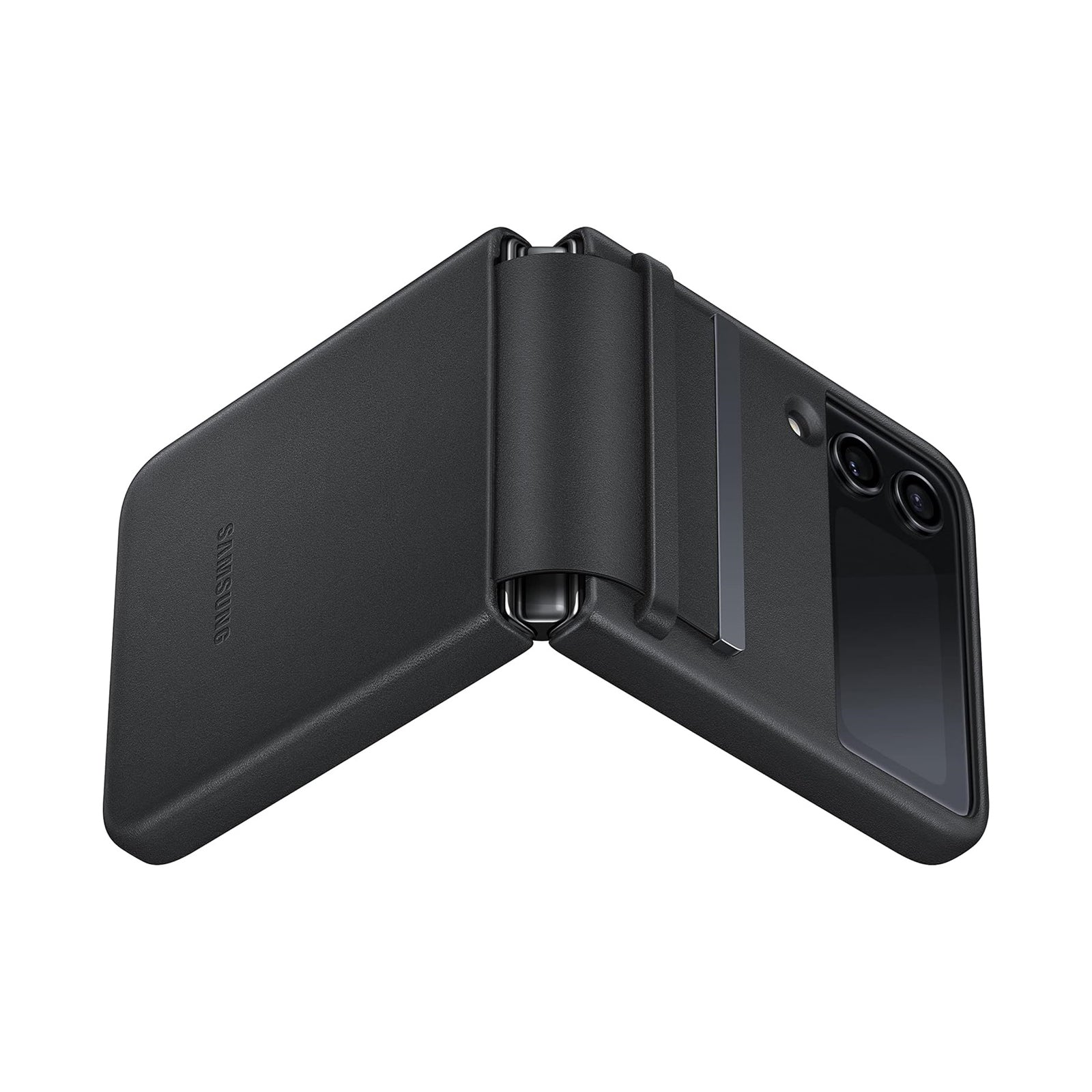 LEATHER COVER - GALAXY Z FLIP 4 - BLACK