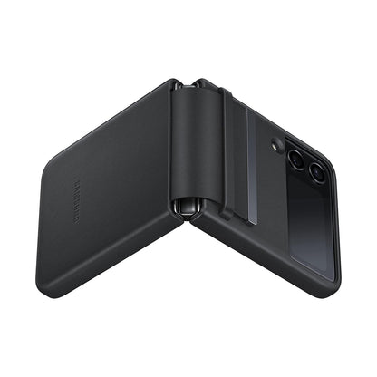 LEATHER COVER - GALAXY Z FLIP 4 - BLACK