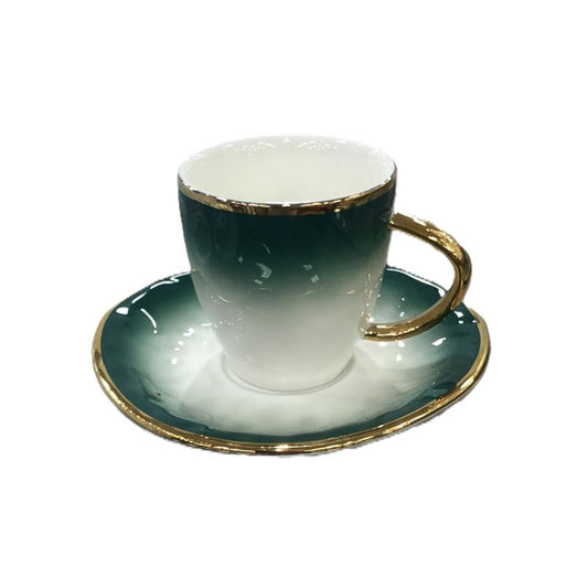 Coffee cups & Saucers _ Green Mist