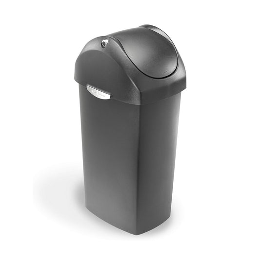 SWING LID BIN -PLASTIC GREY -60L