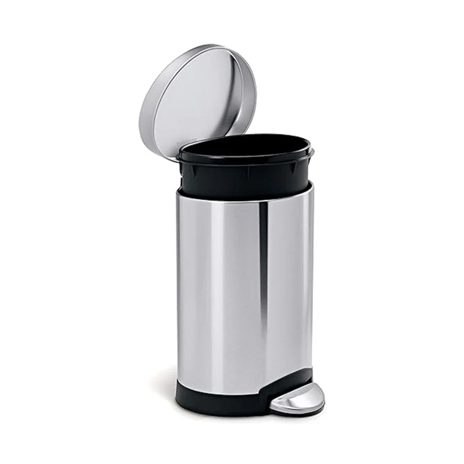 Semi Round Pedal Bin,FPP Brushed Steel With Colour Box,6L