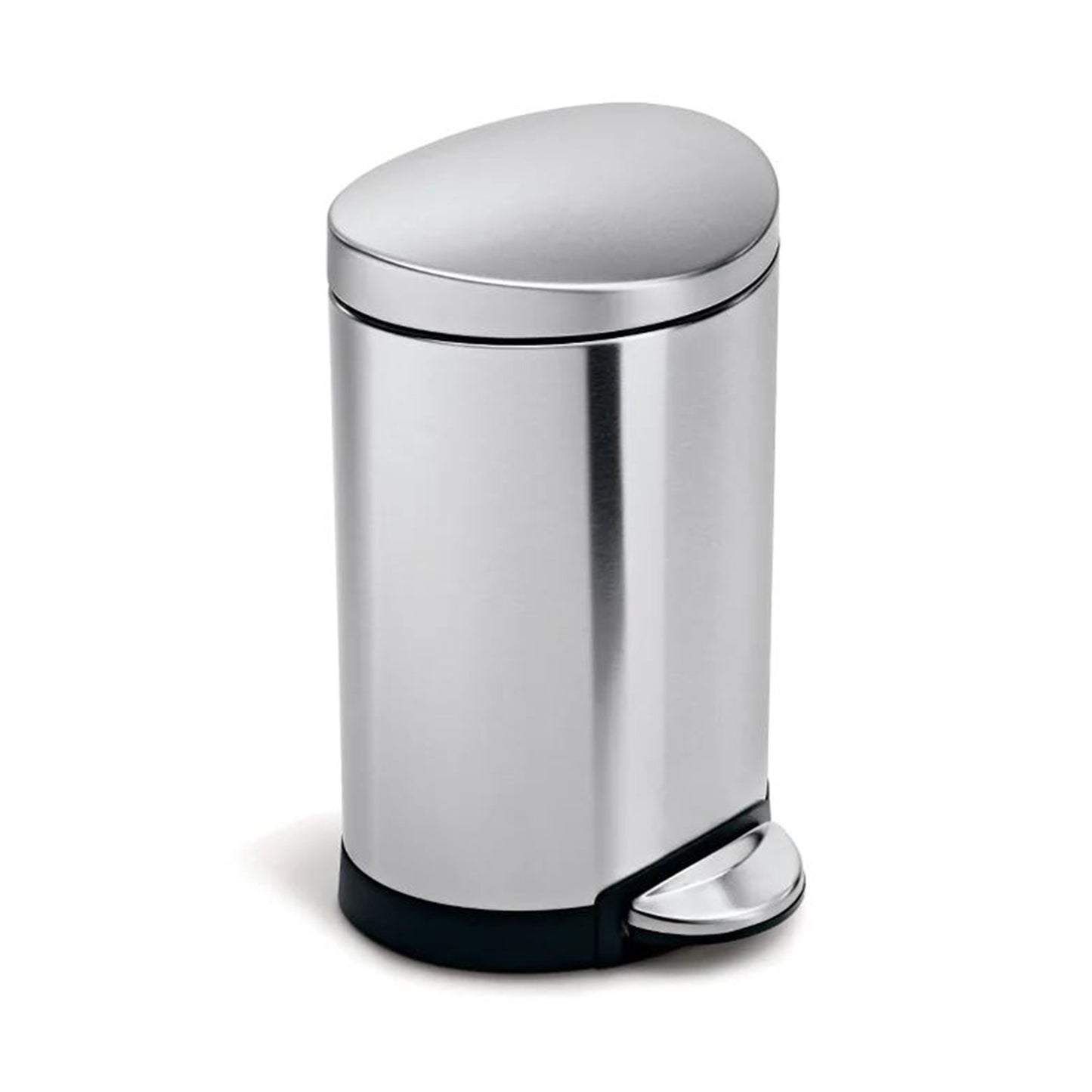 Semi Round Pedal Bin,FPP Brushed Steel With Colour Box,6L