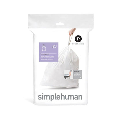 Liner Code P_60L Pack of 20 SIMPLE HUMAN