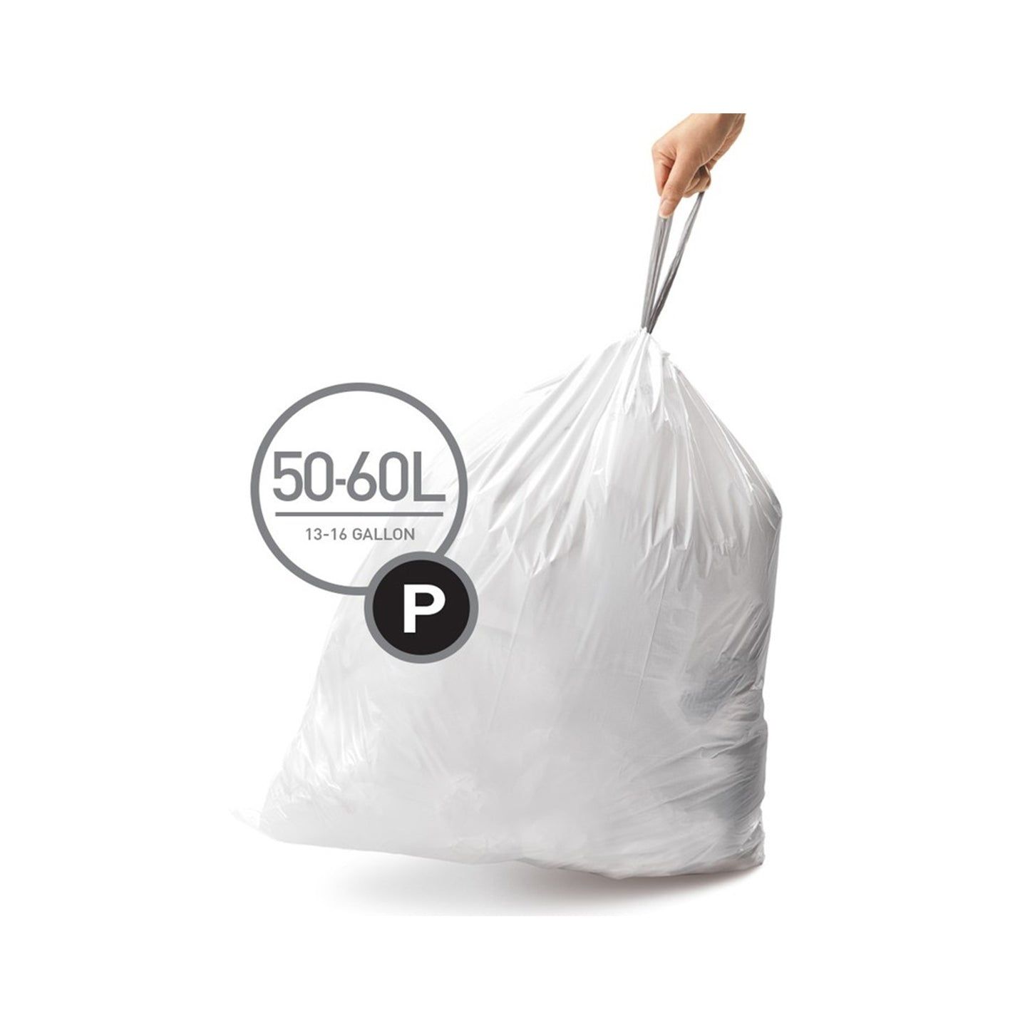 Liner Code P_60L Pack of 20 SIMPLE HUMAN