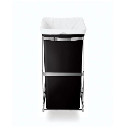 Pull Out Bin Polished Steel with Plastic Bucket 30L SIMPLE HUMAN