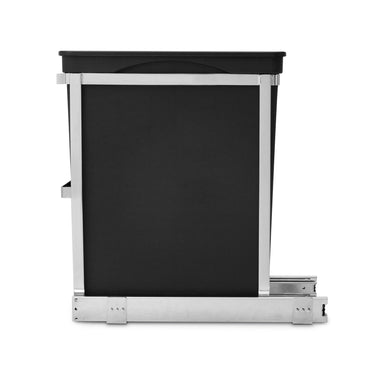 Pull Out Bin Polished Steel with Plastic Bucket 30L SIMPLE HUMAN