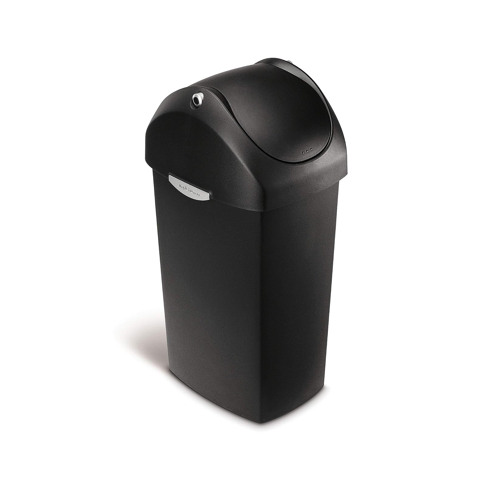 Swing Lid Bin Plastic Black 40L
