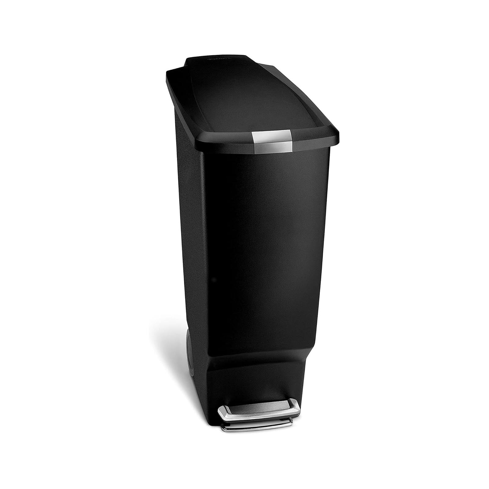 Slim Pedal Bin Plastic Black 25L SIMPLE HUMAN