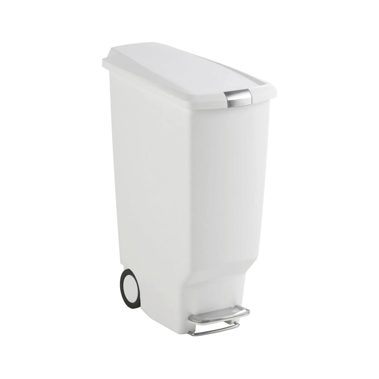 Slim Pedal Bin Plastic White 40L SIMPLE HUMAN