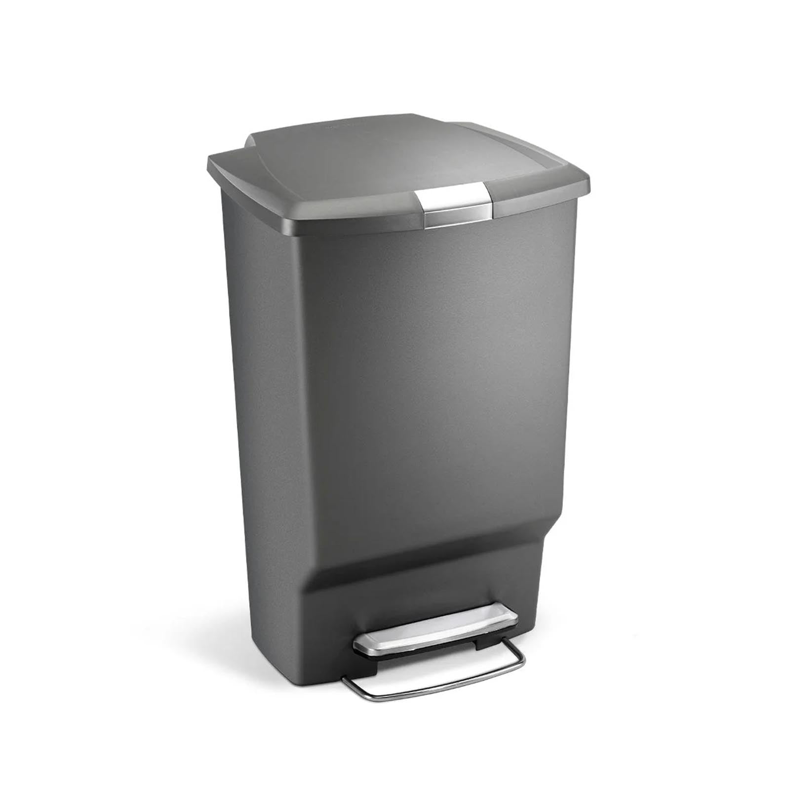 Rectangular Pedal Bin Plastic Grey 45L SIMPLE HUMAN