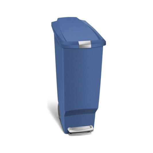 Slim Pedal Bin Plastic Blue 40L SIMPLE HUMAN