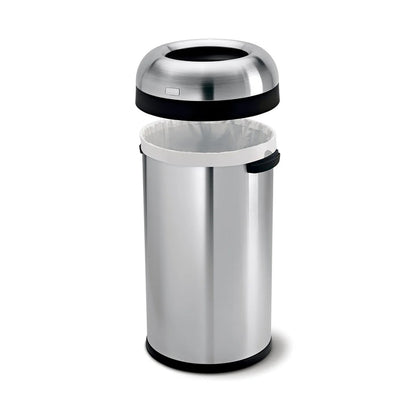 Bullet Open Bin_Brushed Steel_60L SIMPLE HUMAN