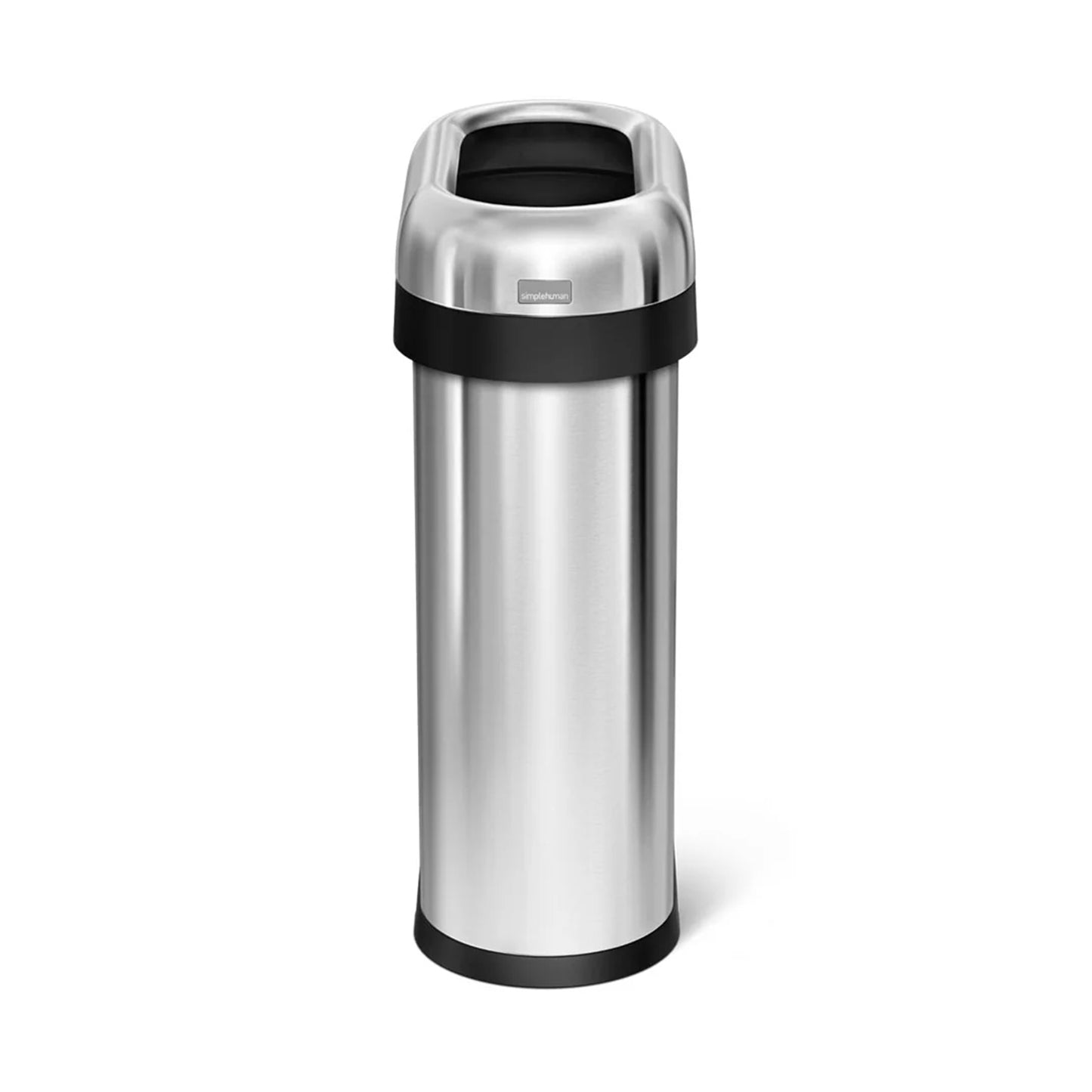 Slim Open Bin_Brushed Steel_50L