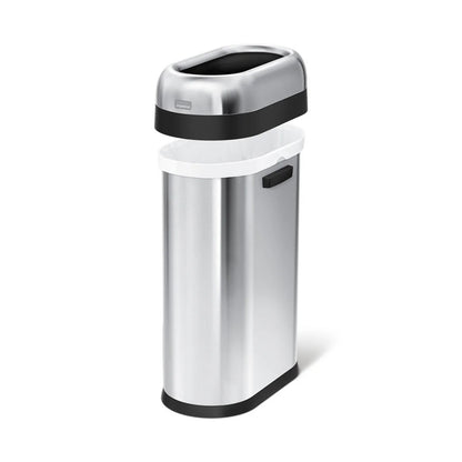 Slim Open Bin_Brushed Steel_50L SIMPLE HUMAN