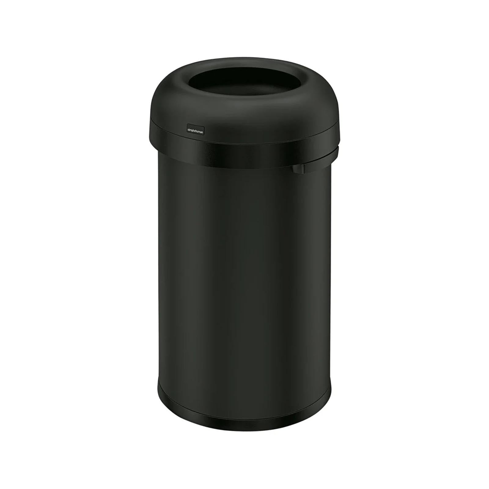 60L open bullet bin matte black