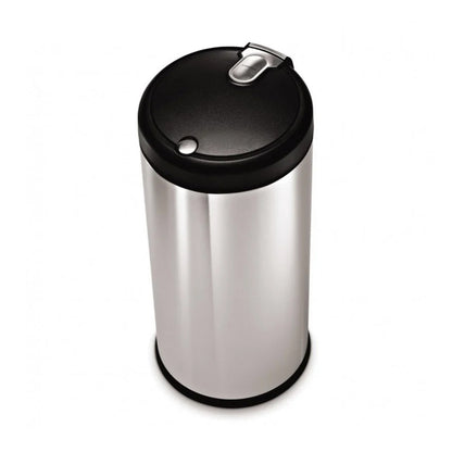 Round Soft Touch Bin_Brushed Steel_30L SIMPLE HUMAN