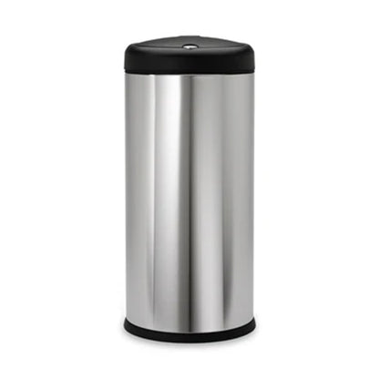 Round Soft Touch Bin_Brushed Steel_30L SIMPLE HUMAN