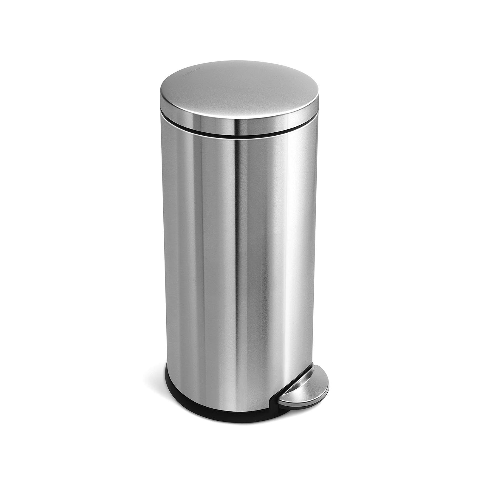 Round Pedal Bin FPP Brushed Steel 30L SIMPLE HUMAN