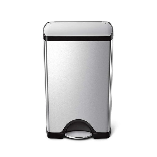 Rectangular Pedal Bin FPP Brushed Steel 38L SIMPLE HUMAN