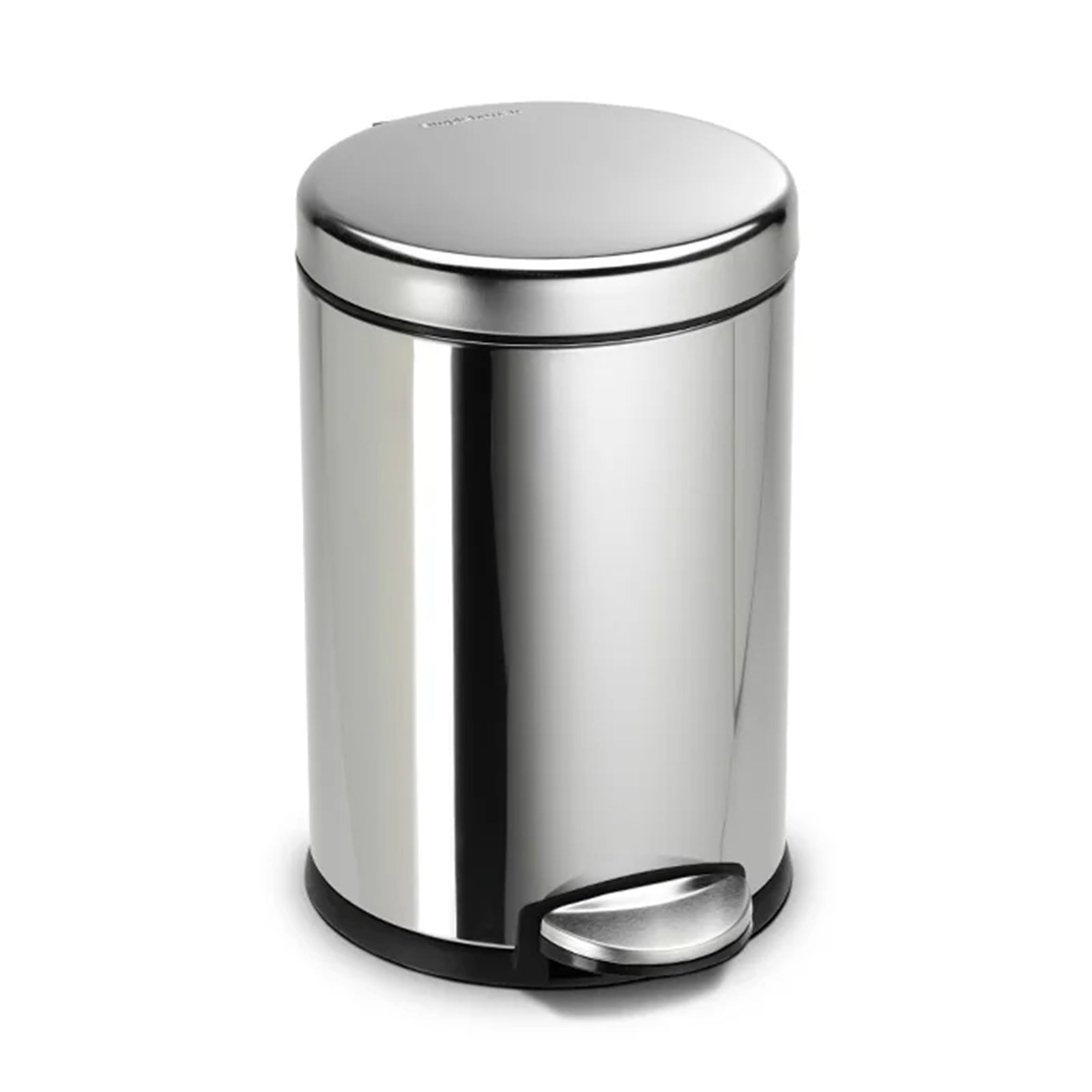 Round Pedal Bin_Polished Steel With Colour Box_4.5L