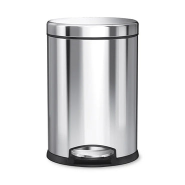 Round Pedal Bin_Polished Steel With Colour Box_4.5L