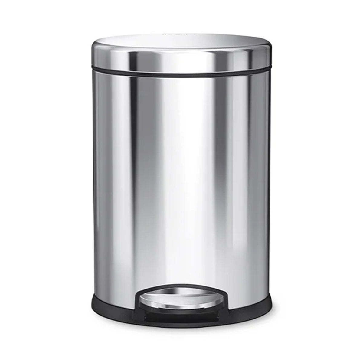 Round Pedal Bin_Polished Steel With Colour Box_4.5L SIMPLE HUMAN