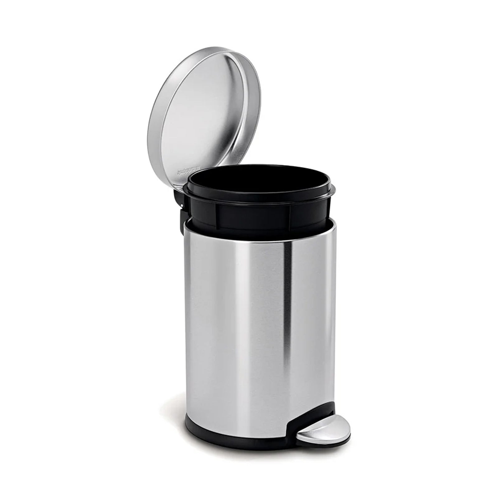 Round Pedal Bin_Brushed Steel With Colour Box_4.5L