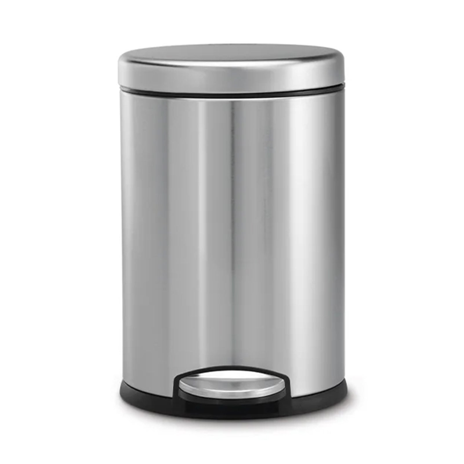 Round Pedal Bin_Brushed Steel With Colour Box_4.5L