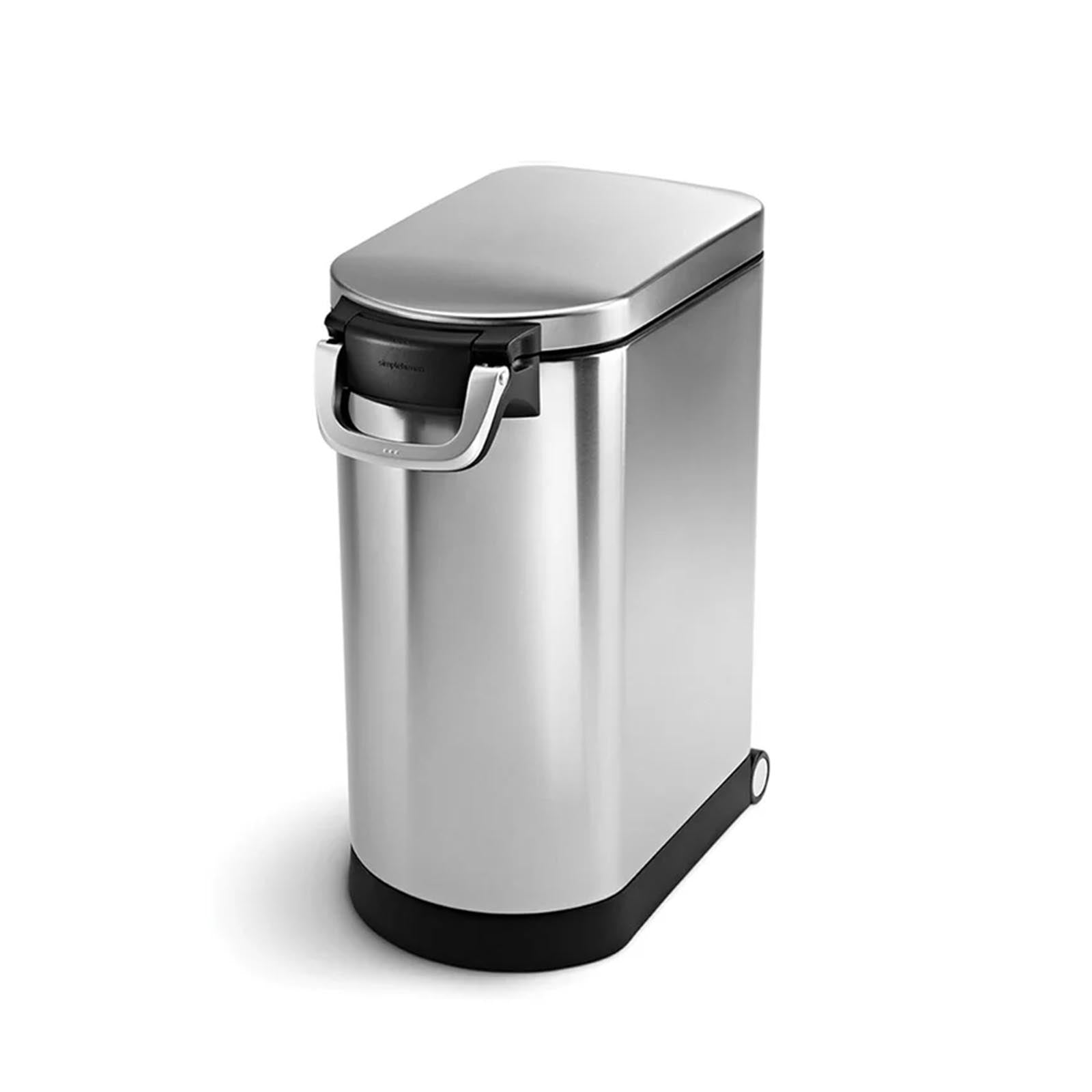 Pet Food Bin FPP Brushed Steel 30L