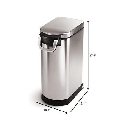 Pet Food Bin_FPP Brushed Steel_35L SIMPLE HUMAN