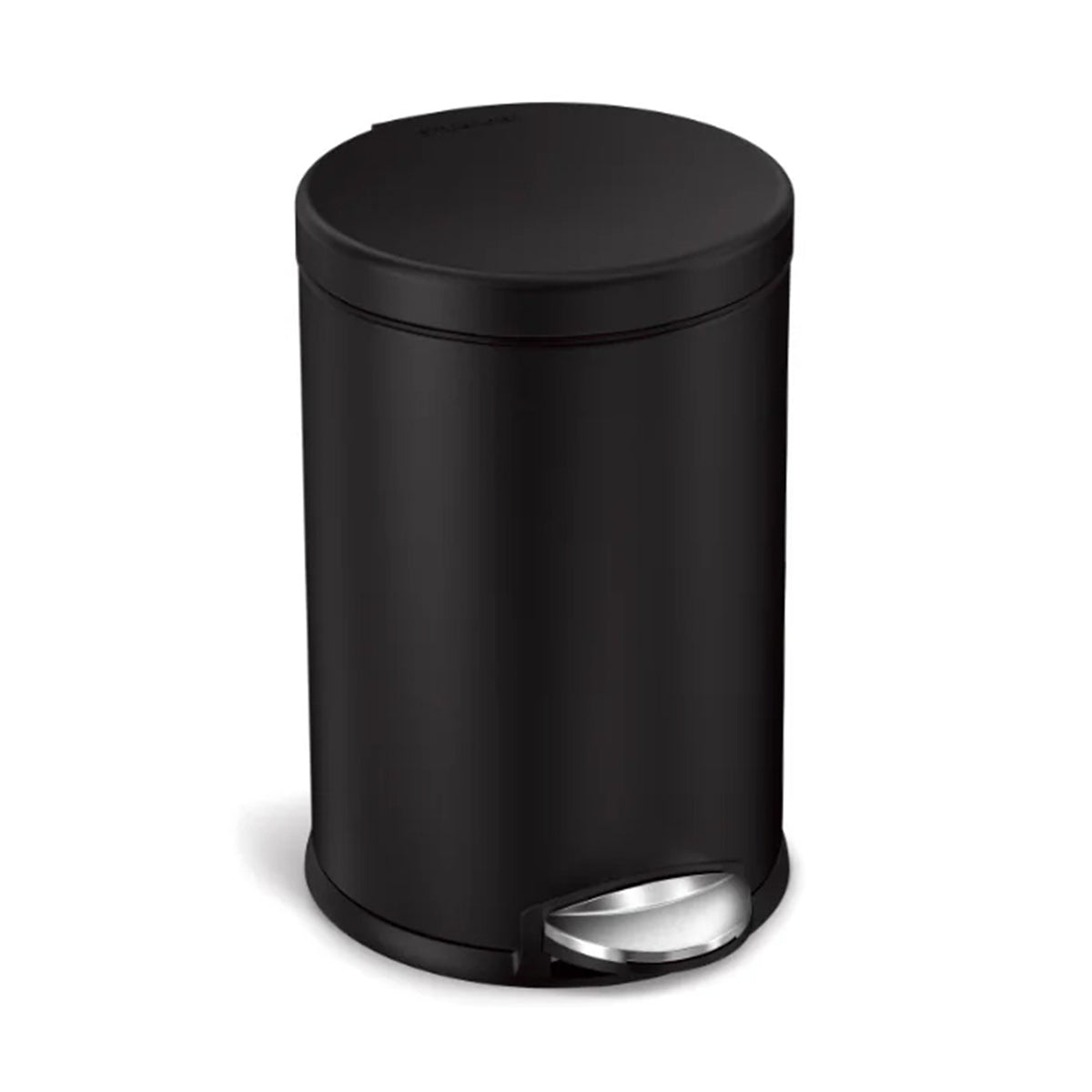 4.5L ROUND PEDAL BIN, MATTE BLACK SIMPLE HUMAN