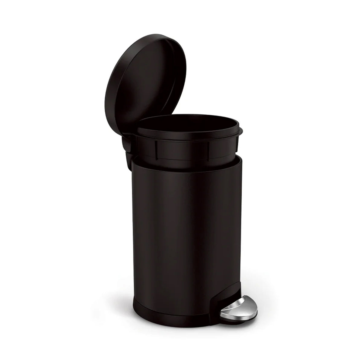 4.5L ROUND PEDAL BIN, MATTE BLACK SIMPLE HUMAN