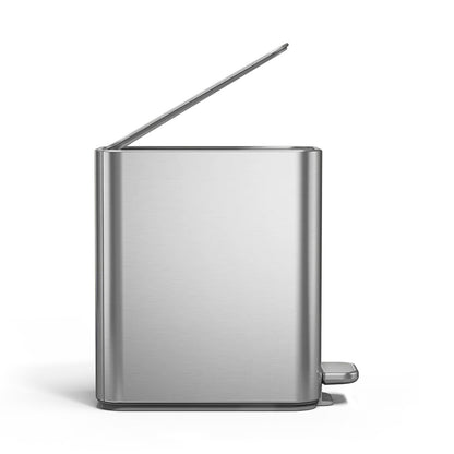 5L SLIM PEDAL BIN, BRUSHED SIMPLE HUMAN