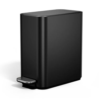 5L SLIM PEDAL BIN, MATTE BLACK SIMPLE HUMAN
