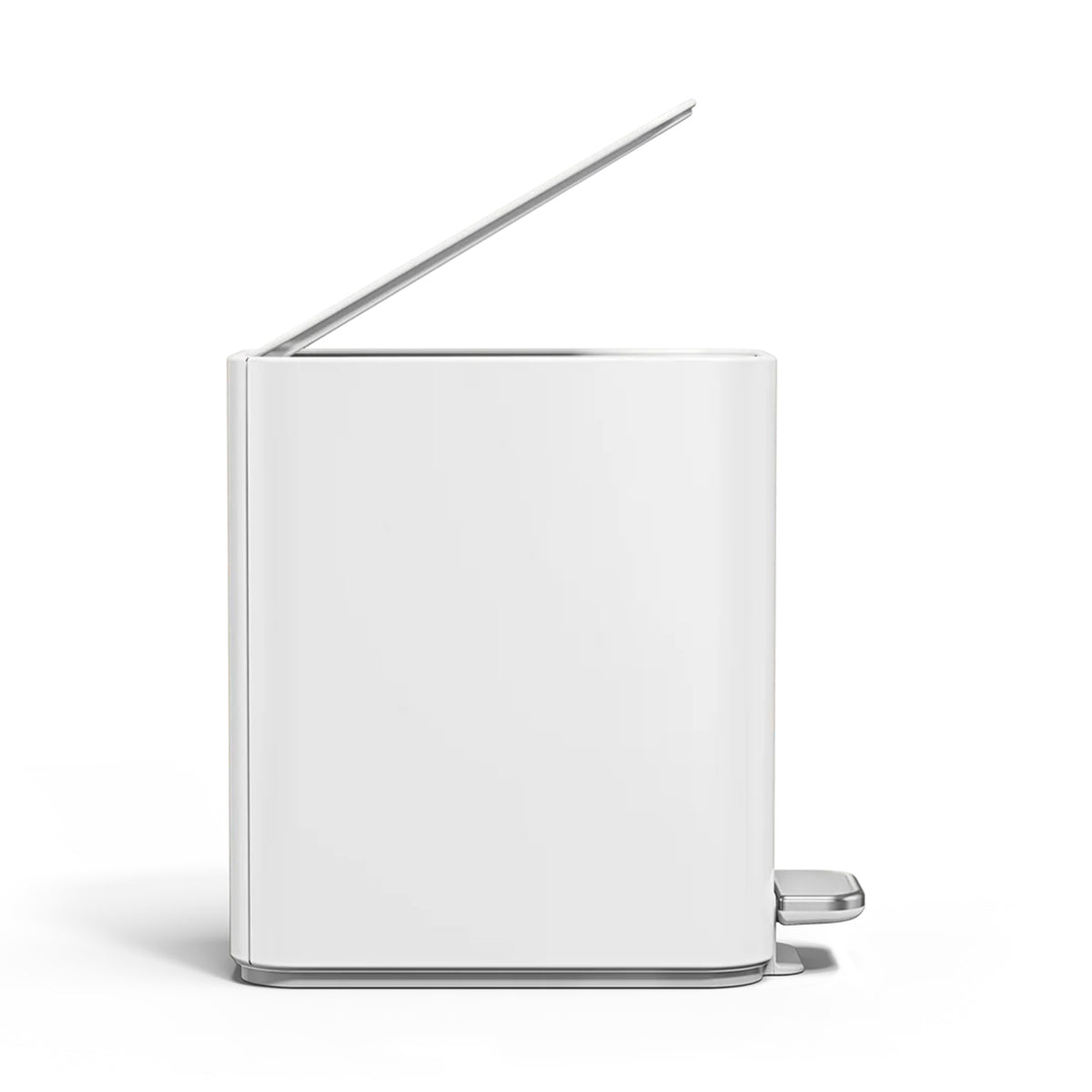 5L SLIM PEDAL BIN, WHITE SIMPLE HUMAN