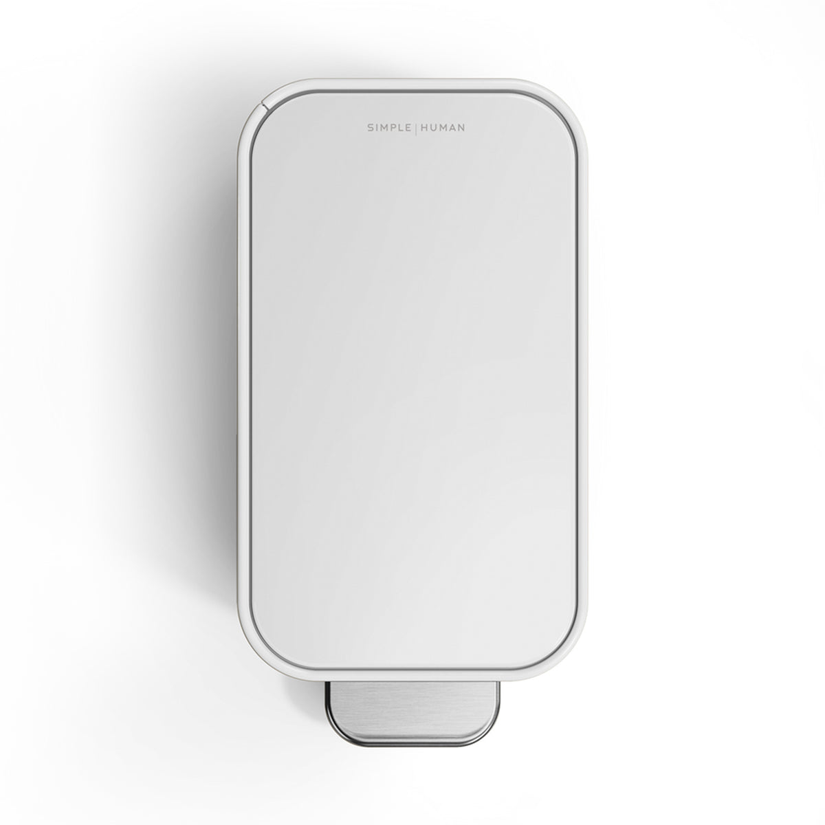 5L SLIM PEDAL BIN, WHITE SIMPLE HUMAN