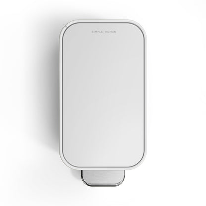 5L SLIM PEDAL BIN, WHITE SIMPLE HUMAN