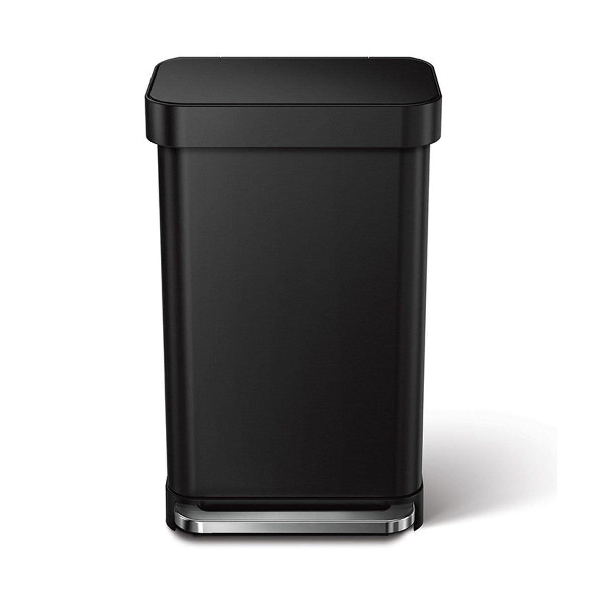 Rectangular Pedal Bin Matte Black 55L