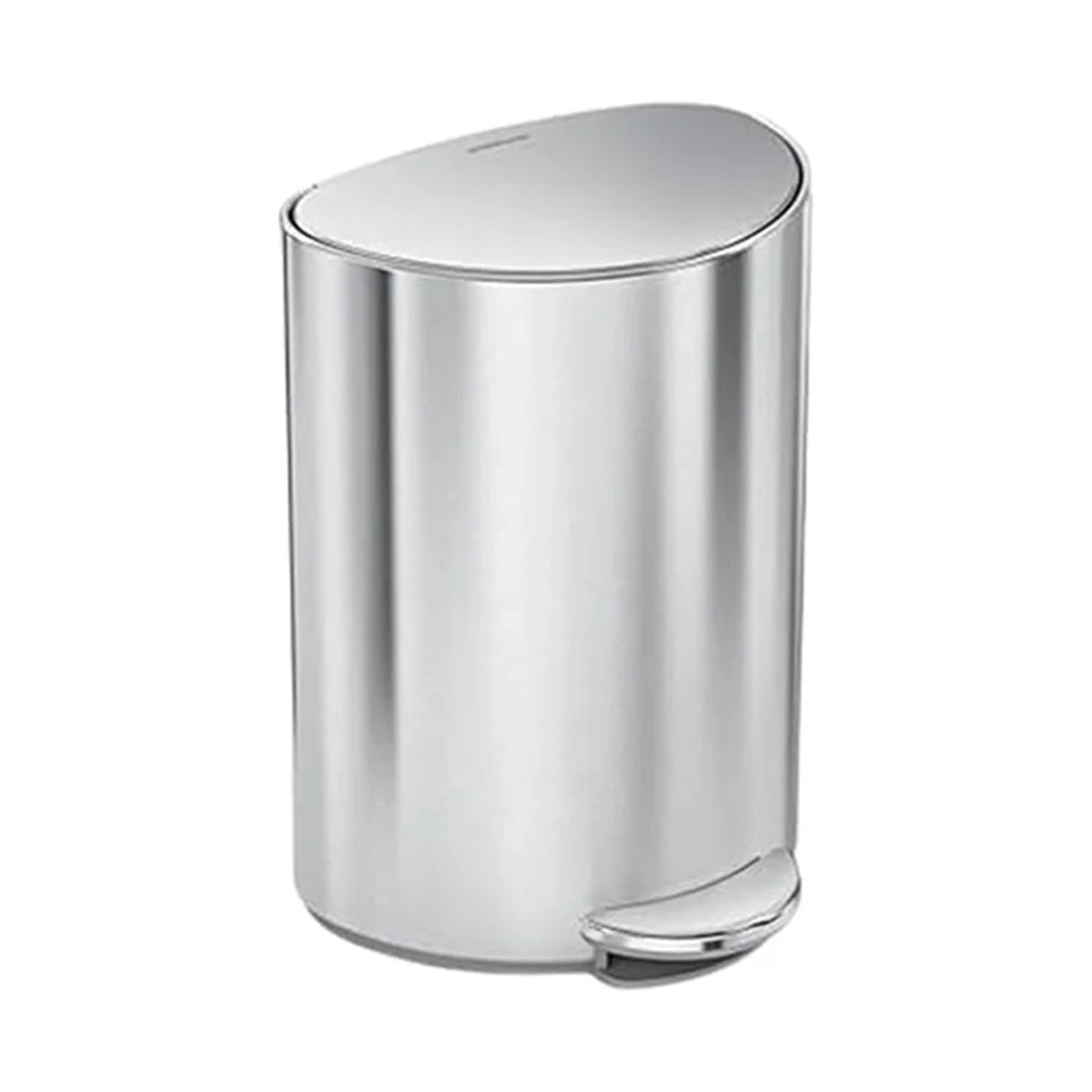 6L SEMI ROUND PEDAL BIN, BRUSHED SIMPLE HUMAN