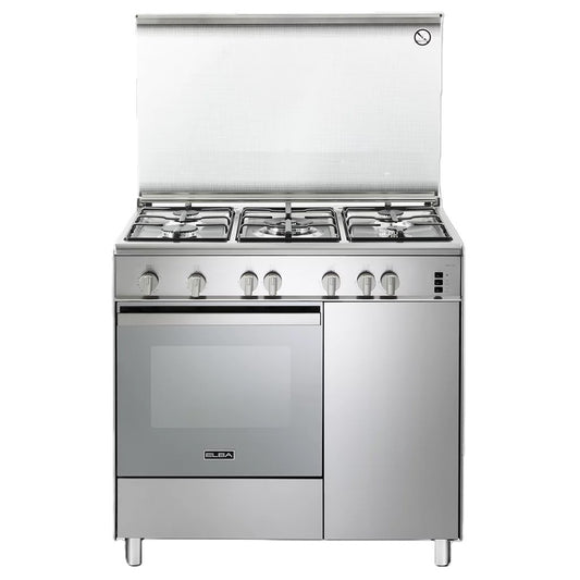 ELBA Cooker 90 cm with Bottle 5 Gas Burners Stainless Steel