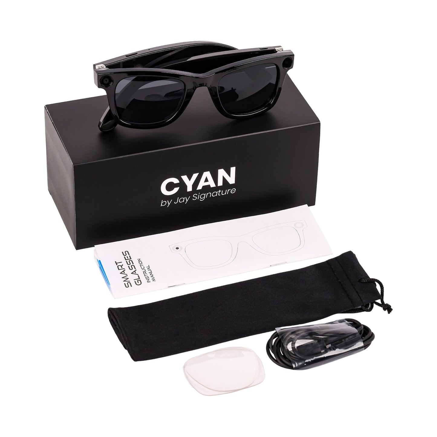 CYAN AI Smart Glasses With Dual Lens Tint,Built In Touchpad