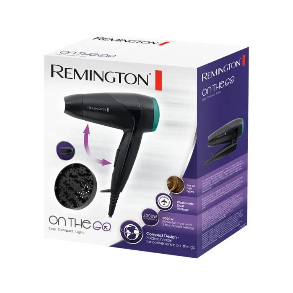 Remington, Hairdryer  Compact D1500 2000W