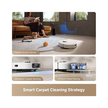 Dreame Ultra Robot Vacuum A 5200mAh battery provides up DREAME