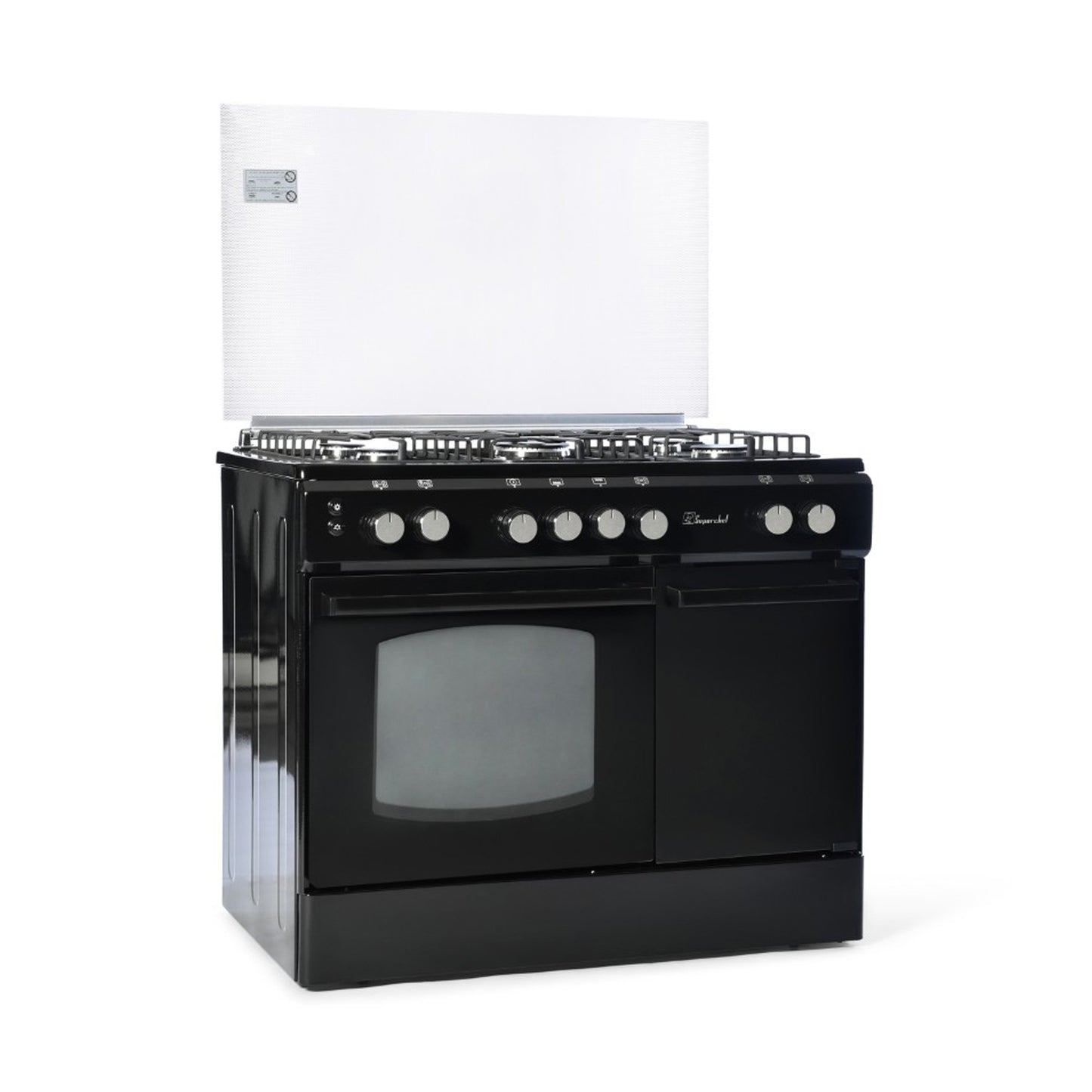 SUPER CHEF Cooker Bottle 90Cm 5 Gas Burners Black SUPER CHEF