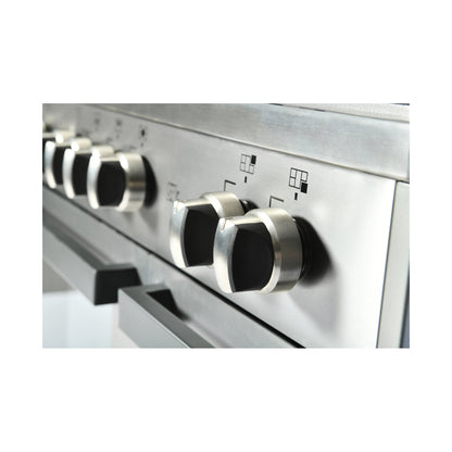 SUPER CHEF Cooker Bottle 90Cm 5 Gas Burners Semi-Pro Inox